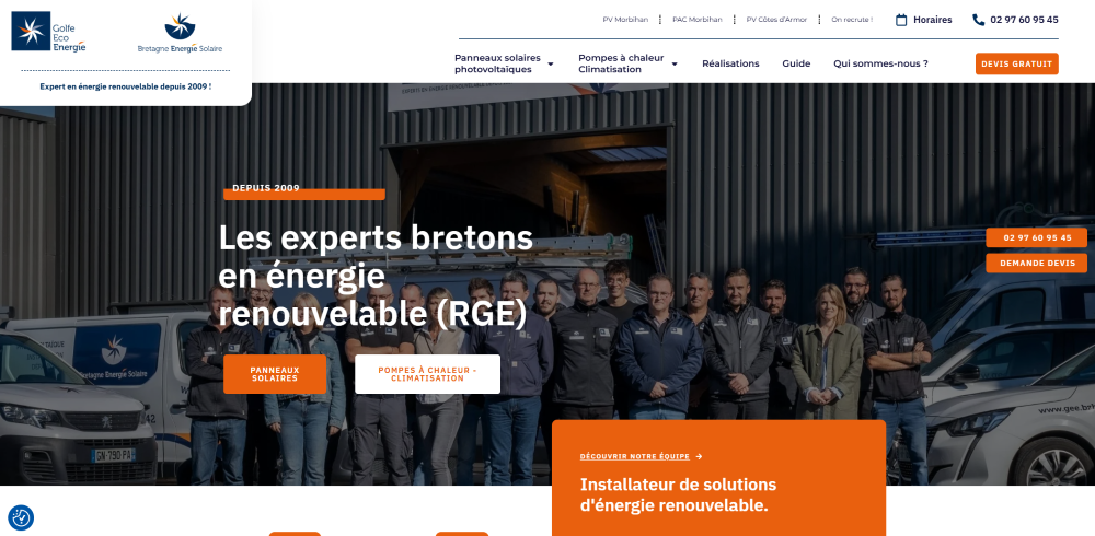 Refonte site web - Golf Eco Energie - Webapic
