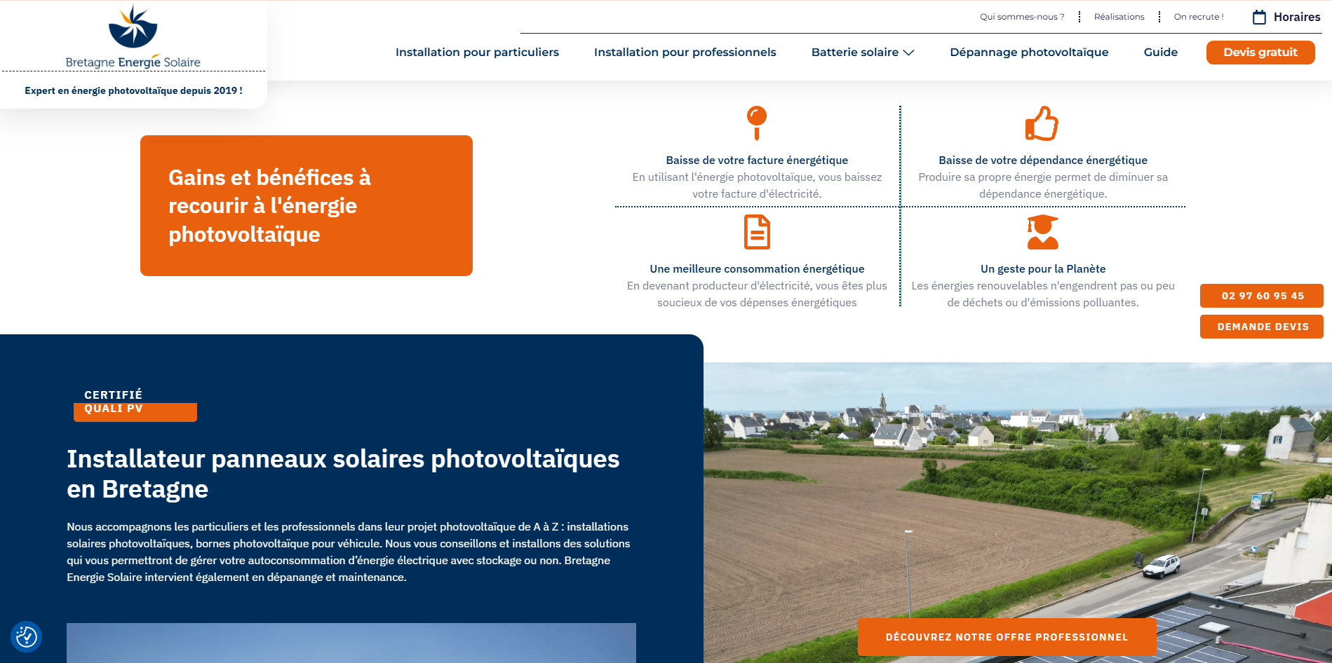 creation-site-vitrine-pour-bretagne-energie-solaire-acceuil