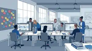 Bureau d'une agence web spécialisée dans la création de sites internet