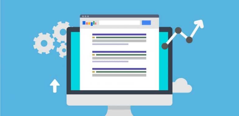 Illustration d’un écran d’ordinateur avec graphique et éléments de progression, représentant le SEO local et la visibilité locale. Qu est ce que le seo local intégré naturellement.